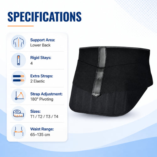 Velpeau Vertelibre Lumbar Support Belt | Adjustable Back Support