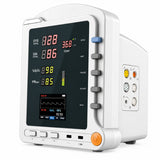 Compact neonatal patient monitor with color display, multi-parameter readings and side connector ports for newborn monitoring