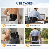 Lumbar support belt use cases for back pain relief, posture support, daily activities and recovery support