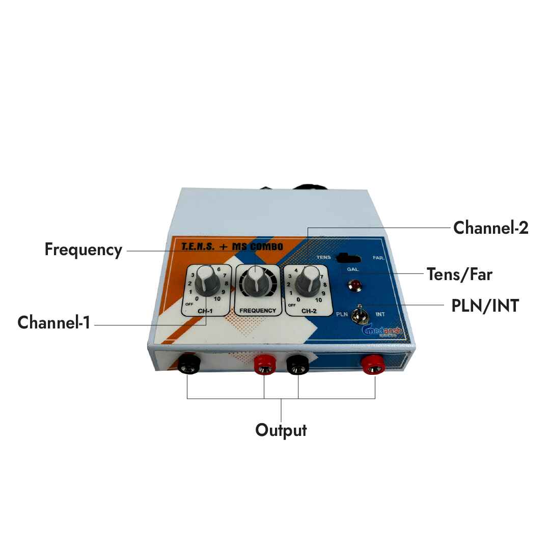 Medansh Portable TENS 2 channel with Muscle stimulator for pain relief with 1 year warranty