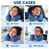 Memory foam cervical travel pillow use cases for air travel, car journeys, home rest and comfortable office breaks