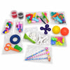 Occupational therapy sensory kit with colorful tactile toys, fine motor tools, therapy accessories and sensory activity items