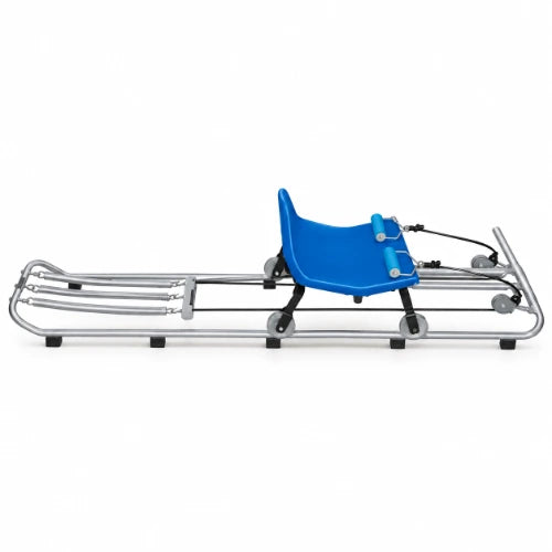 mechanical rowing exercise machine with adjustable resistance for physiotherapy and rehabilitation