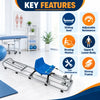 rehabilitation rowing machine with sliding seat for upper and lower body exercise training