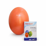 Sanctband orange 55 cm professional gym exercise ball with retail packaging for fitness, rehabilitation and balance training