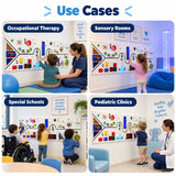 Sensory learning wall panel use cases for occupational therapy, sensory rooms, special schools and pediatric clinics