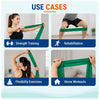 TheraBand green resistance band use cases for strength training, rehabilitation, flexibility exercises and home workouts