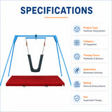 Vestibular swing system specifications for vestibular therapy, sensory integration, movement activities and supervised clinical use
