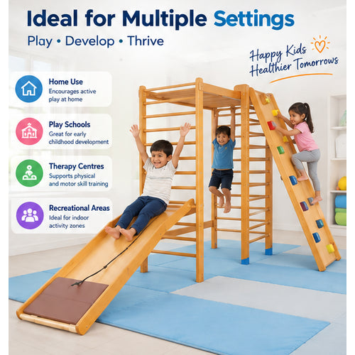 activity fun gym use cases for home play, play schools, therapy centres and indoor recreational activity areas