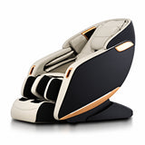 adjustable body massage chair with full-body enclosed design, extendable footrest and cushioned seating for home relaxation