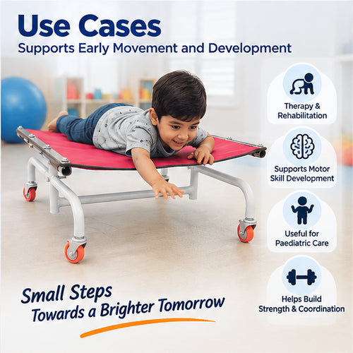 adjustable prone crawler use cases for pediatric therapy, rehabilitation, motor skill development, strength and coordination training