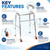 aluminium walker with wheels