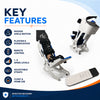 ankle cpm machine key features with plantar flexion dorsiflexion adjustable speed and secure straps