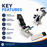 ankle cpm machine key features with plantar flexion dorsiflexion adjustable speed and secure straps