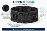 Aspen OTS 642 key features with SlickTrack tightening and adjustable compression
