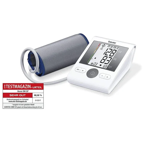 Beurer BM28 blood pressure monitor with universal upper arm cuff