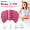 Beurer EM50 menstrual TENS and heat hero image – wearable drug-free period pain relief device