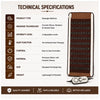ceratonic massage mattress technical specifications with ceramic stones vibration infrared heat and adjustable intensity levels