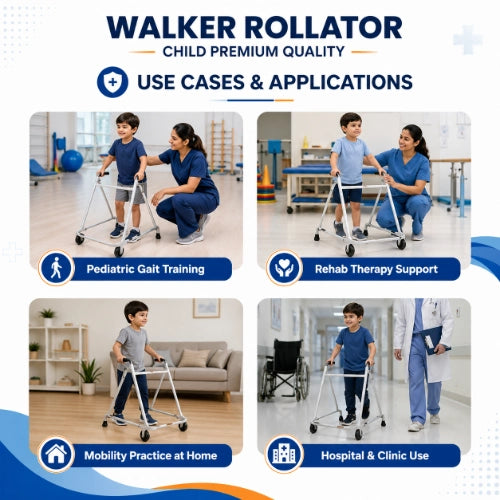 child rollator walker use cases for pediatric gait training rehabilitation home mobility and hospital use