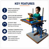 child standing frame key features with height adjustment padded support and durable construction