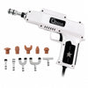 chiropractor gun delux with interchangeable massage heads for targeted muscle stimulation