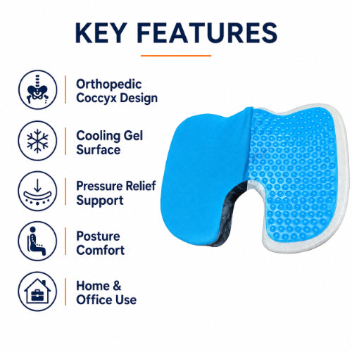 coccyx gel cushion key features with pressure relief posture support and home office use