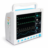 contec cms8000 multiparameter patient monitor with 12.1 inch tft display showing ecg, spo2, nibp and vital sign waveforms