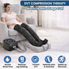 DVT compression therapy machine with 2 leg cuffs in use