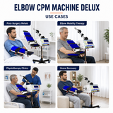 elbow cpm machine delux use cases for post surgery rehab elbow mobility therapy physiotherapy clinics and home recovery
