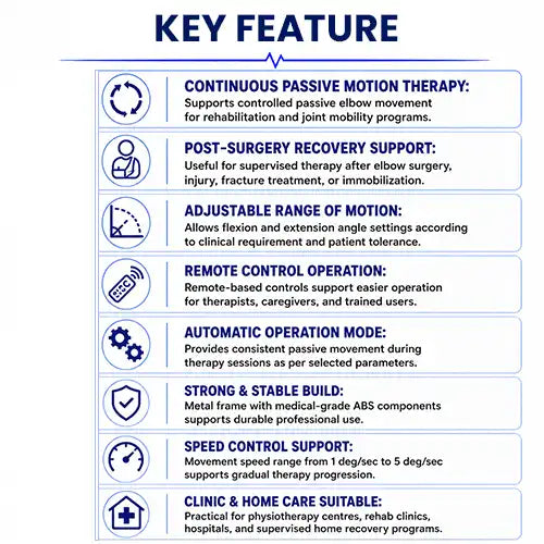 Elbow CPM machine key features