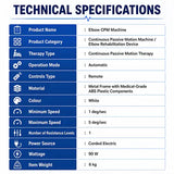 Elbow CPM machine technical specifications