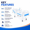 electric hospital flower bed key features with powered adjustment abs panels and side railings