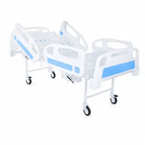 electric hospital flower bed with abs panels side railings and castor wheels