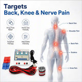 TENS device targets back, knee and nerve pain – neck pain, shoulder pain, back pain, sciatica and knee pain treatment with electrotherapy