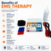Benefits of EMS therapy – supports muscle recovery, assists rehabilitation, adjustable therapy, compact portable, home or clinic use
