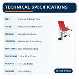 exercise quadriceps chair technical specifications for physiotherapy clinics