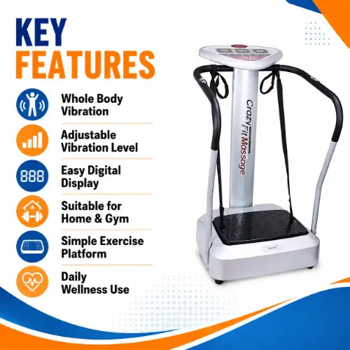 fit body massager key features with adjustable whole body vibration