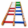 foot placement ladder for gait training with adjustable dividers and colour-coded step sections for right-left stepping practice