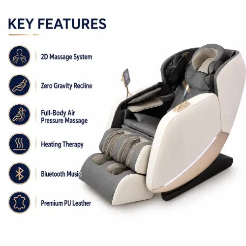 full body massage chair key features with 2d massage air pressure heating bluetooth and pu leather