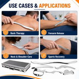 iastm massage tool set use cases for back therapy forearm release neck and shoulder care and sports recovery