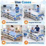 icu bed use cases for icu patient care, hospital ward use, home patient care and rehabilitation recovery
