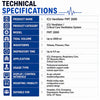 ICU ventilator FMT 2000 technical specifications