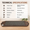 magnetic massage mattress technical specifications with 1100 tourmaline stones and 190 x 80 cm size