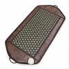 magnetic massage mattress with 1100 tourmaline stones in brown pu leather design