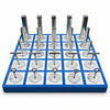 magnetic peg board with 25 stainless steel pegs in multiple shapes for hand therapy, grip training and finger dexterity exercises