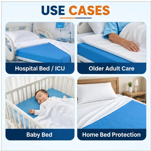 makintosh waterproof mattress protector sheet use cases for hospital beds, icu care, older adult care, baby beds and home bed protection