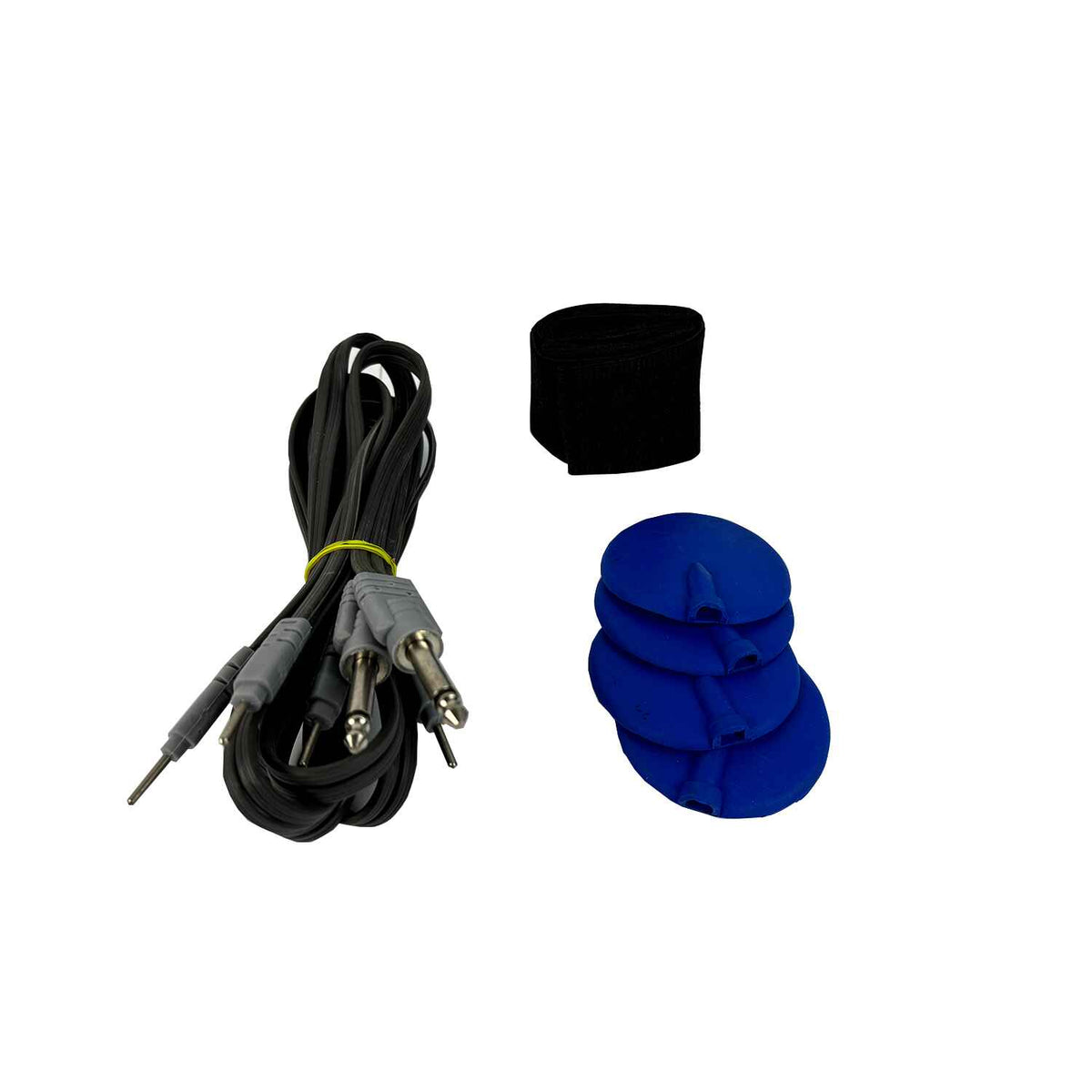 Medansh portable TENS device with lead wires and pads