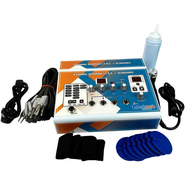 Medansh Auto Mode 4 Channel TENS and Ultrasonic Combo Machine