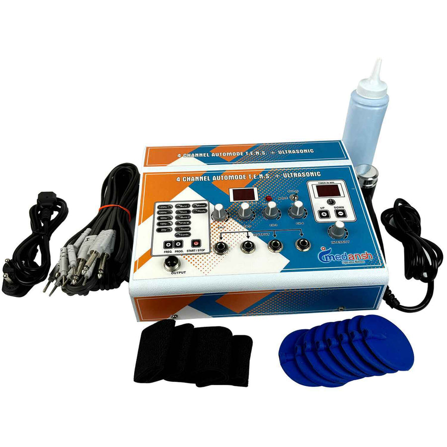Medansh Auto Mode 4 Channel TENS and Ultrasonic Combo Machine