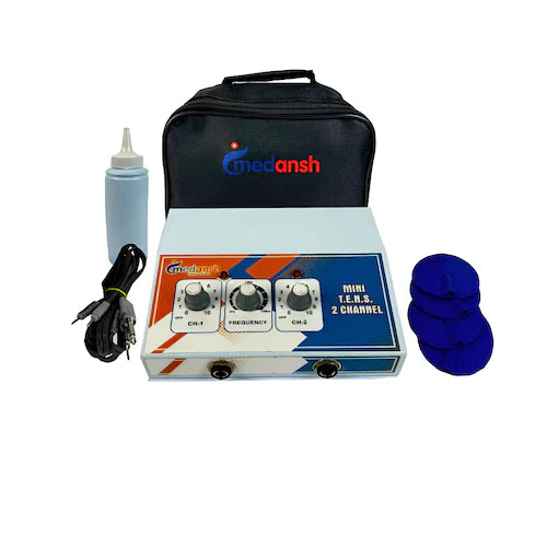 medansh portable tens 2 channel electrotherapy device for pain relief
